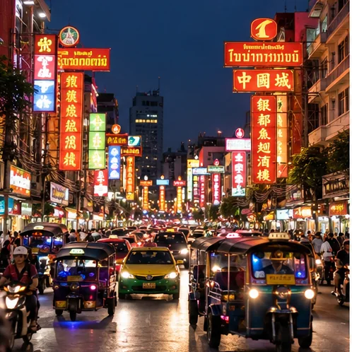 AI-created impression of Chinatown (Yaowarat)