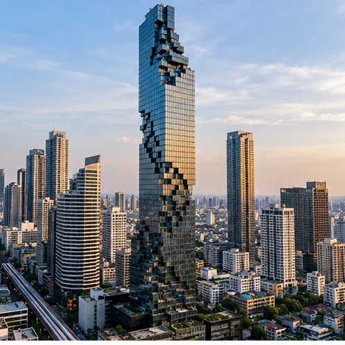 AI-created impression of Mahanakhon SkyWalk