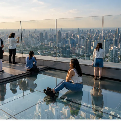 AI-created view 3 of Mahanakhon SkyWalk