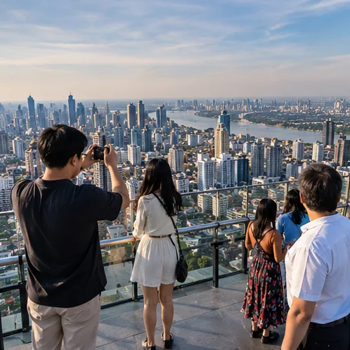 AI-created view 4 of Mahanakhon SkyWalk