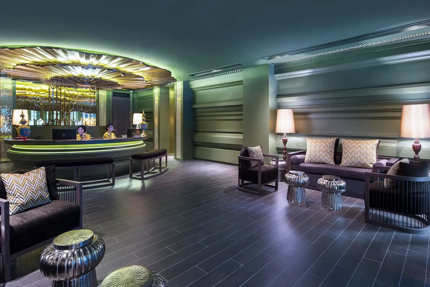 Lobby seating at Chillax Heritage Hotel Khaosan