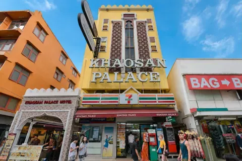Hotel building at Khaosan Palace Hotel
