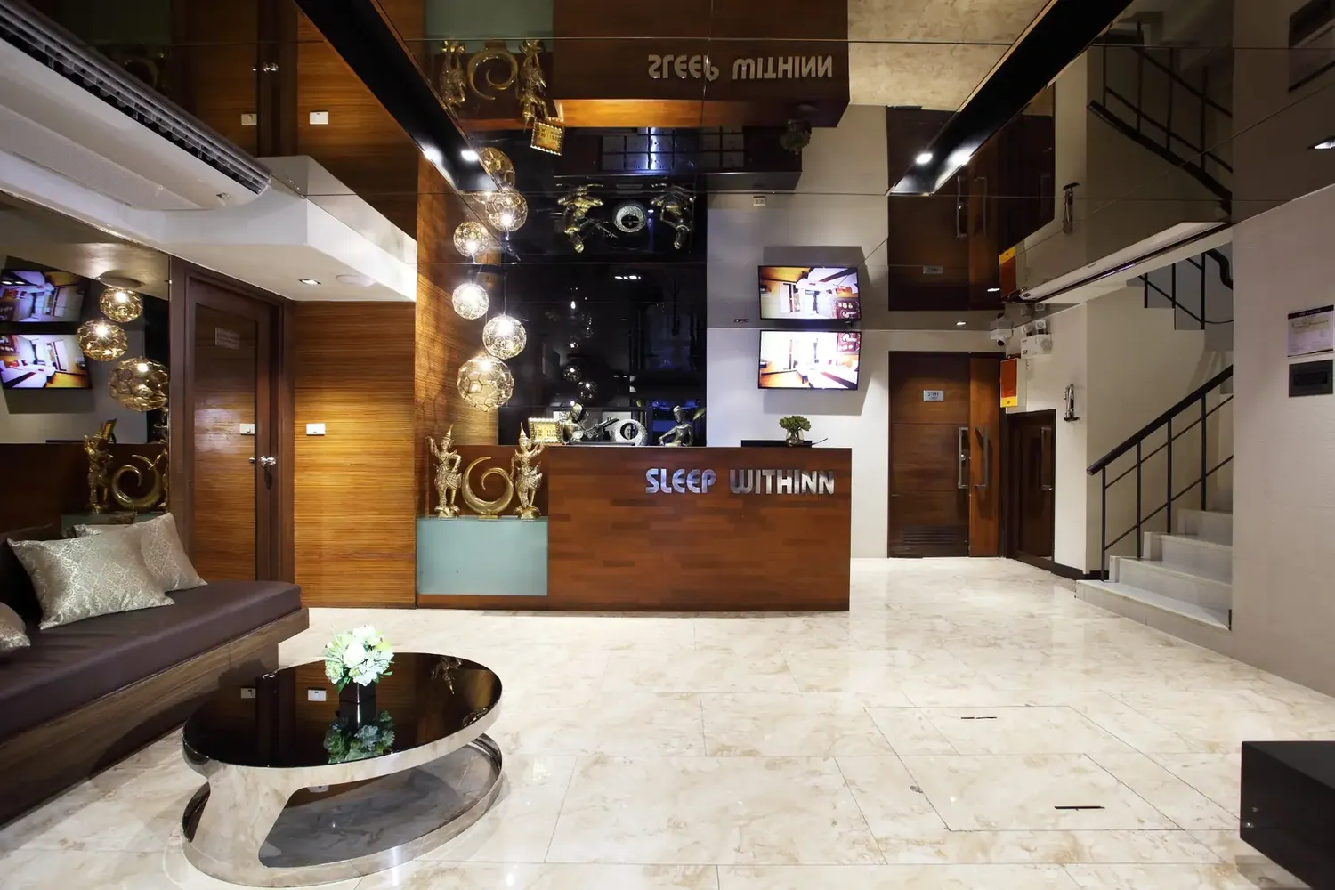 Reception lobby at Sleep Withinn Hotel Khaosan