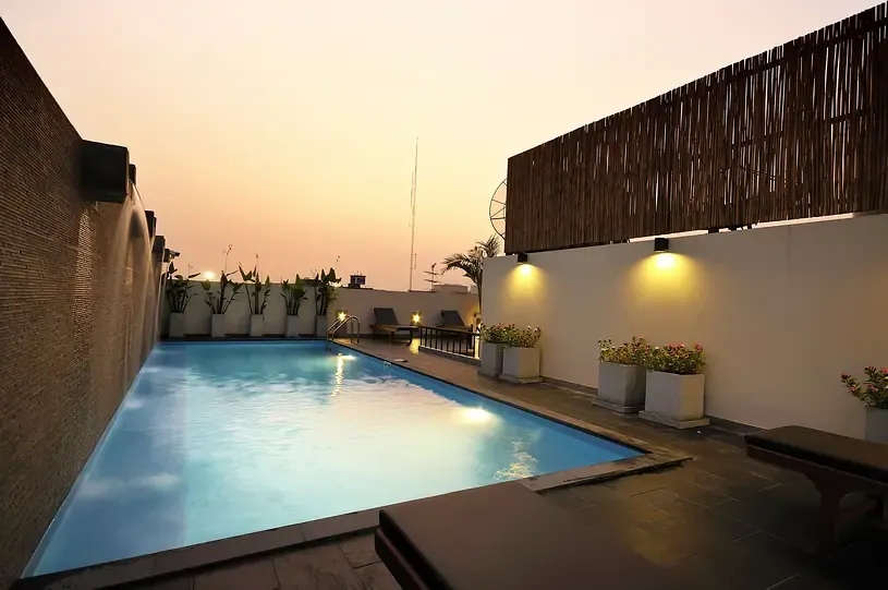 Rooftop pool view at Sleep Withinn Hotel Khaosan
